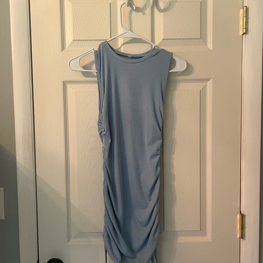 Elegant Blue Sleeveless Dress